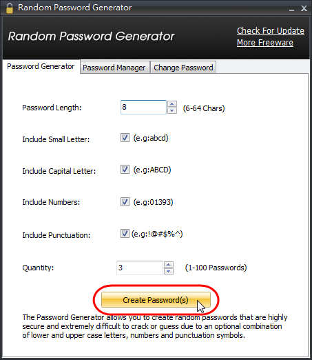 IOBit Random Password Generator - 產生密碼