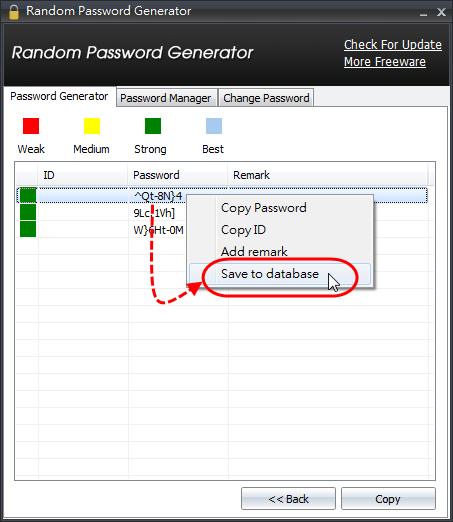 IOBit Random Password Generator - 加入密碼至資料庫